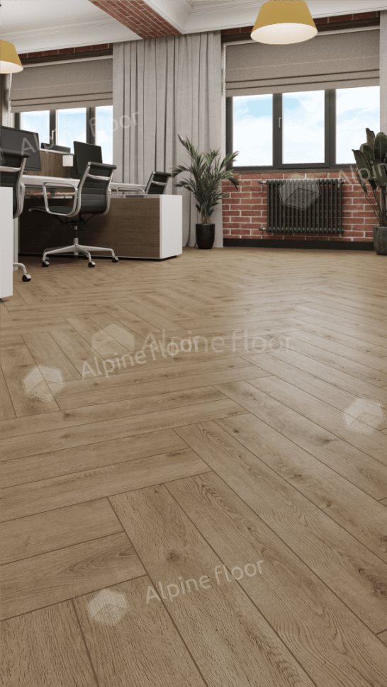 Ламинат "Alpine Floor" Herringbone 12 PRO Дуб Прованс (606*101*12 мм) — купить в Владивостоке