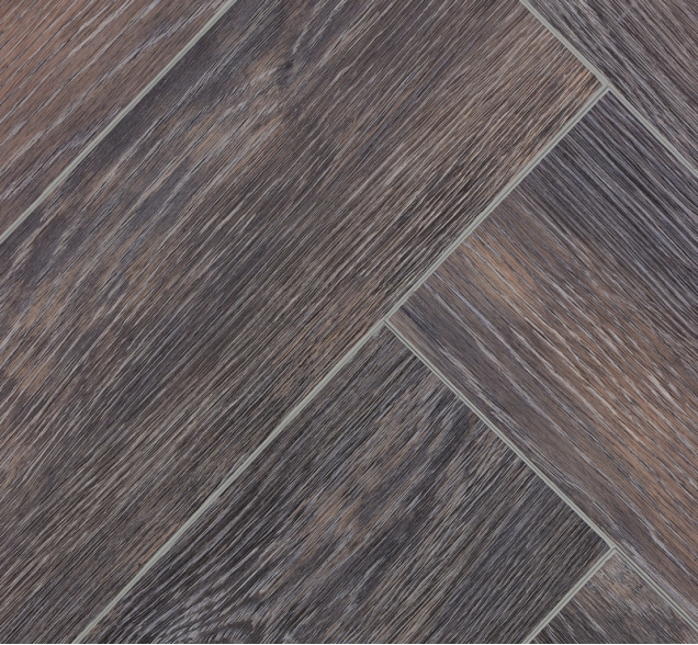 Виниловый ламинат SPC "Cronafloor" Herringbone Дуб Бордо (640*128*4,5 мм) — купить в Владивостоке