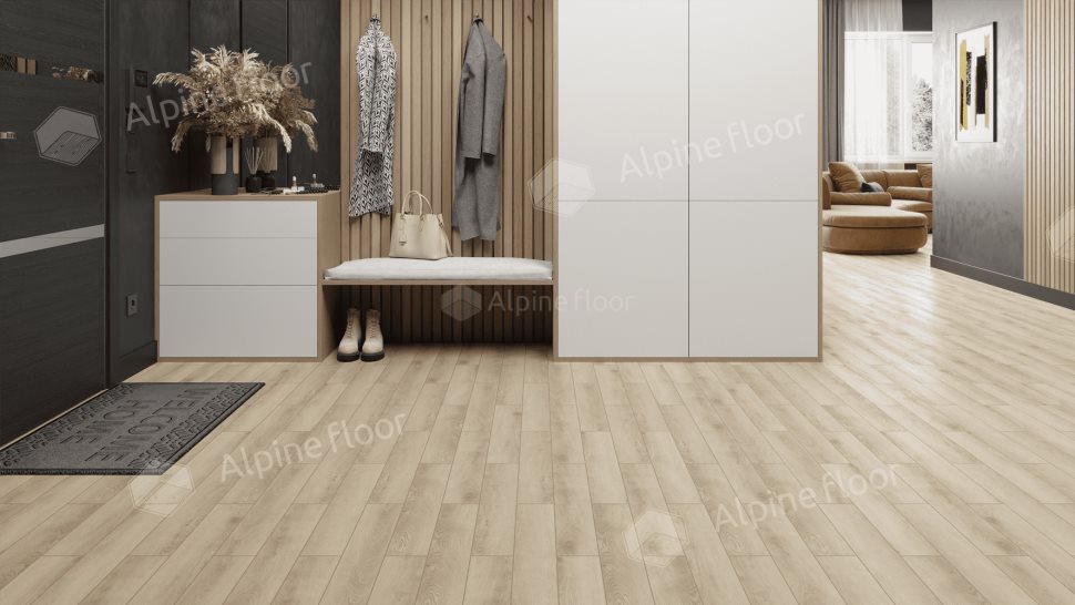 Ламинат "Alpine Floor" Herringbone 12 PRO Дуб Орлеан (606*101*12 мм) — купить в Владивостоке