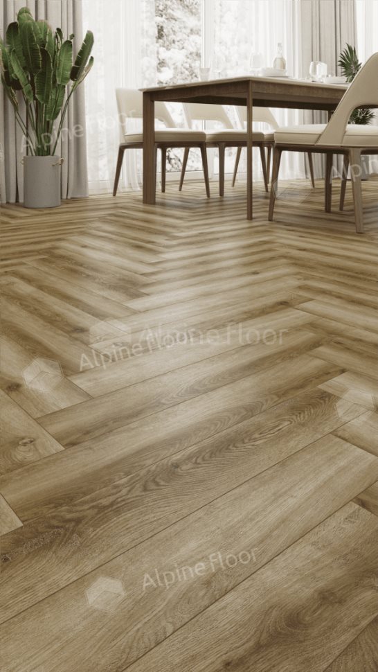 Ламинат "Alpine Floor" Herringbone 12 PRO Дуб Марсель (606*101*12 мм) — купить в Владивостоке