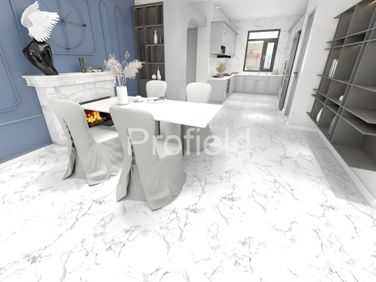 HSPC ламинат "Profield" Камень белый (610*305*5,5 мм) — купить в Владивостоке