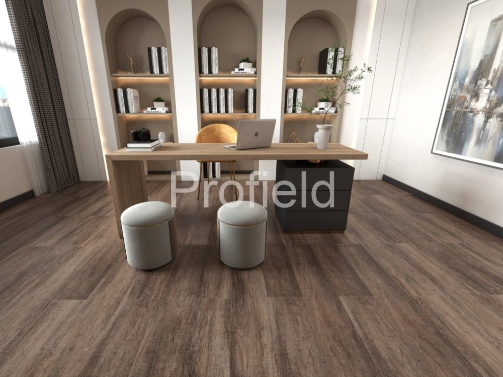 HSPC ламинат "Profield" Дуб темный (1200*228*5,5 мм) — купить в Владивостоке