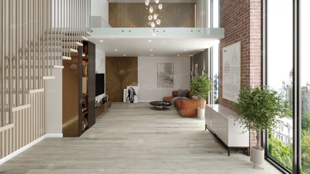 SPC Ламинат "Alpine Floor" Дуб серебряный (1220*183*8 мм) — купить в Владивостоке