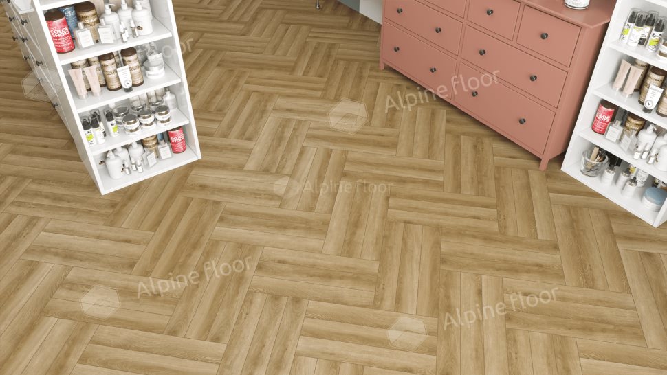 Ламинат "Alpine Floor" Herringbone 12 PRO Дуб Эльзас (606*101*12 мм) — купить в Владивостоке