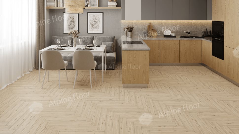 Ламинат "Alpine Floor" Herringbone 12 PRO Дуб Лион (606*101*12 мм) — купить в Владивостоке