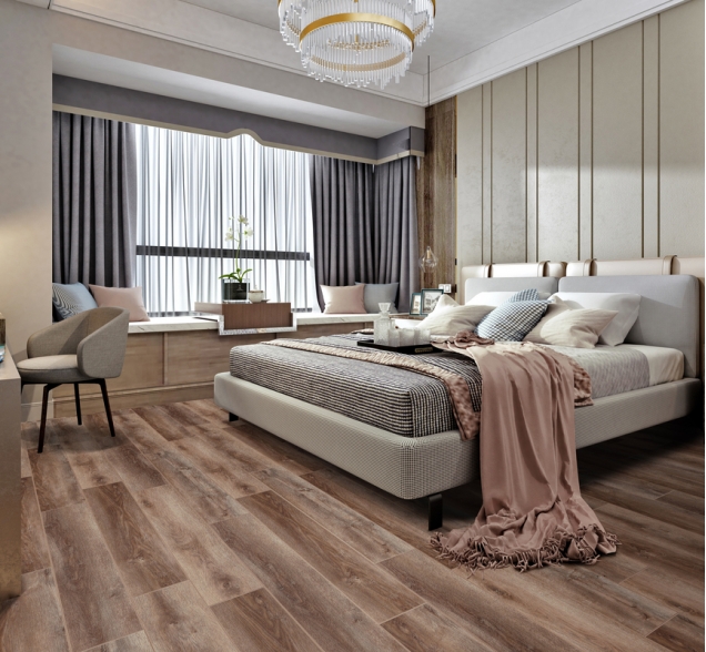 SPC ламинат "CronaFloor" Wood 4V Дуб Охрид (1200*180*4 мм) — купить в Владивостоке