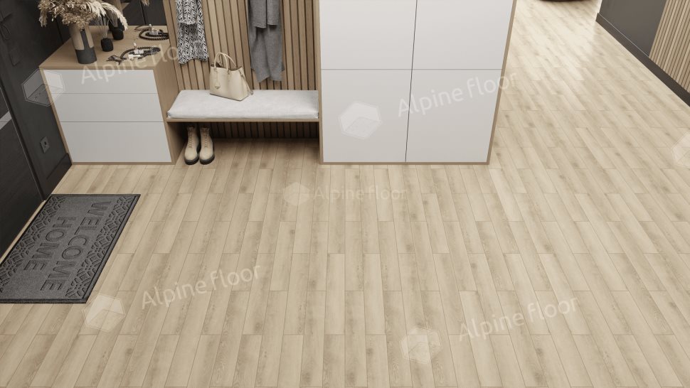 Ламинат "Alpine Floor" Herringbone 12 PRO Дуб Орлеан (606*101*12 мм) — купить в Владивостоке