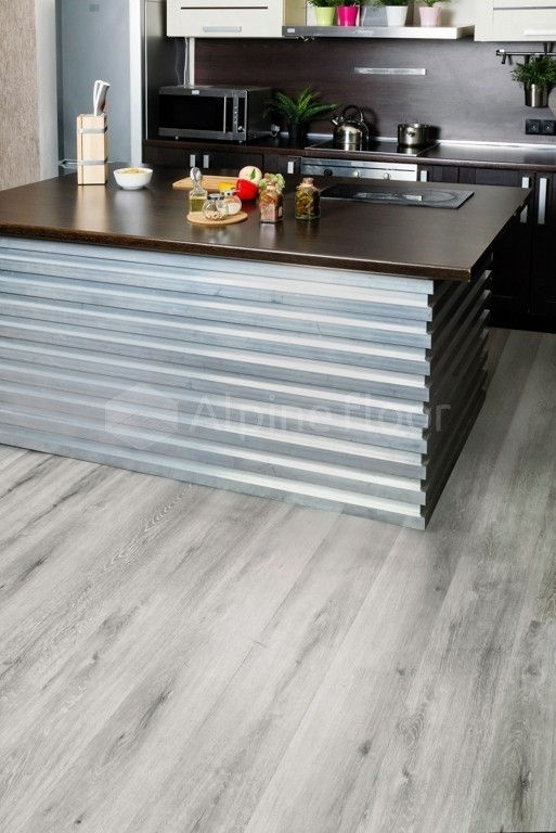 Замковая ПВХ плитка "Alpine Floor" Ясень Серый  (1220*183*4мм) — купить в Владивостоке