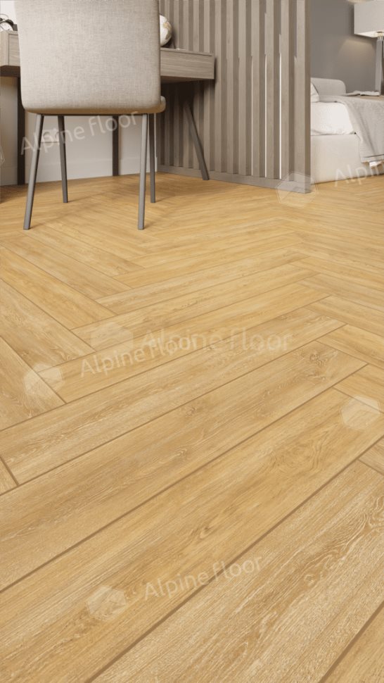 Ламинат "Alpine Floor" Herringbone 12 PRO Дуб Тулуза (606*101*12 мм) — купить в Владивостоке
